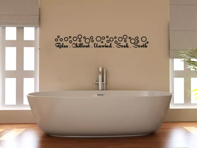 Relax, Chillout, Relajarse, Soak , Sooth Baño Ducha Baño Adhesivo Pared