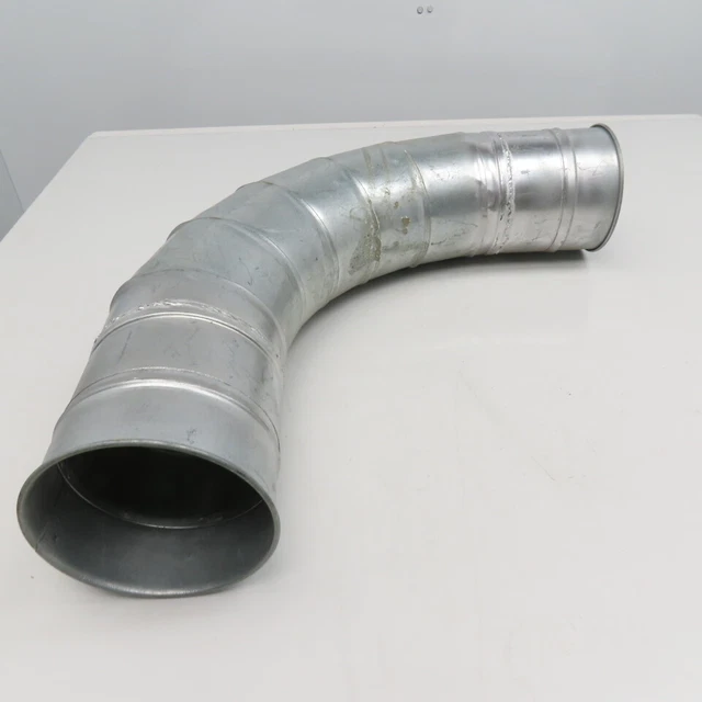 6" Rolled End Nordfab Style Welded Gored Vacuum Exhaust Duct Elbow 90°