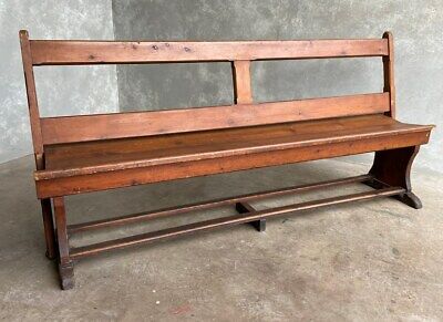 Antique Church Pew - Reclaimed Church Bench - Old Pew Seat - Ideal For Hallways 7