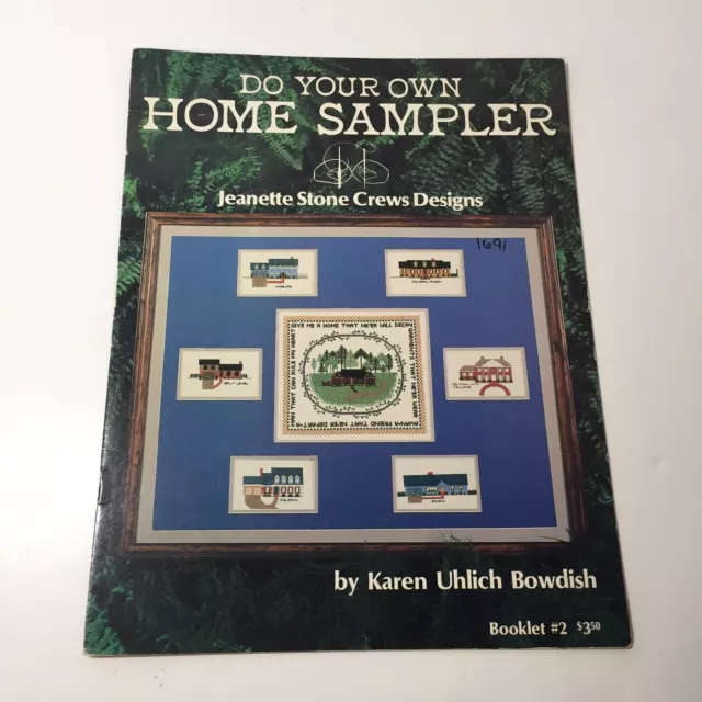 Do Your Own Home Sampler Cross Stitch Pattern Book Jeanette Stone Crews Designs
