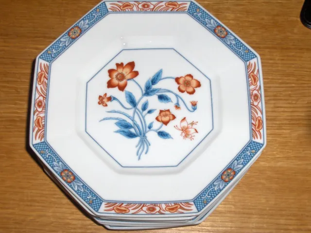 Fitz And Floyd "Jardin De Chine" --Eight Salad Plates - Mint Condition