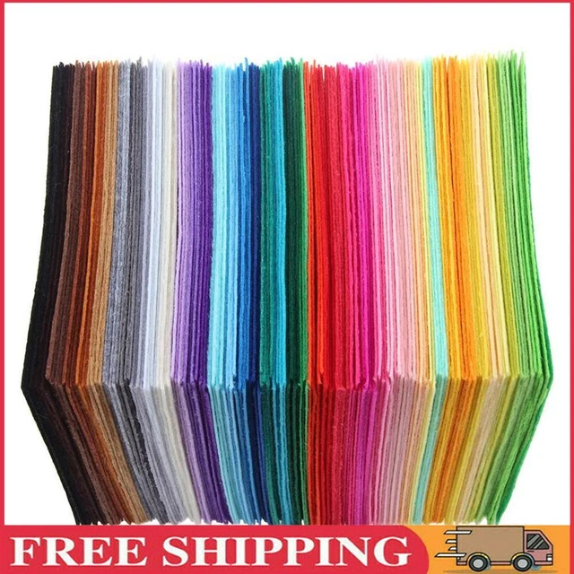 40 un. Hojas de fieltro mosaico surtido de colores 10x10 cm paquete de fieltro suave para muñecas juguetes