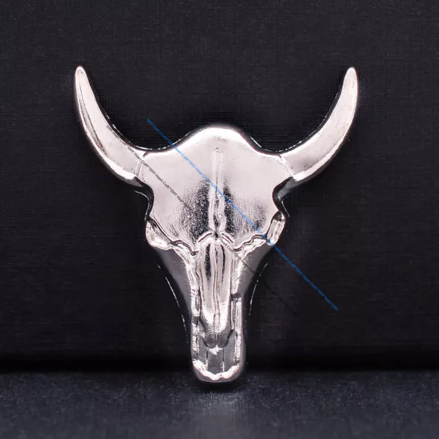 10X Western Cowboy Silver Bull Buffalo Skull Head Longhorn Leathercraft Concho