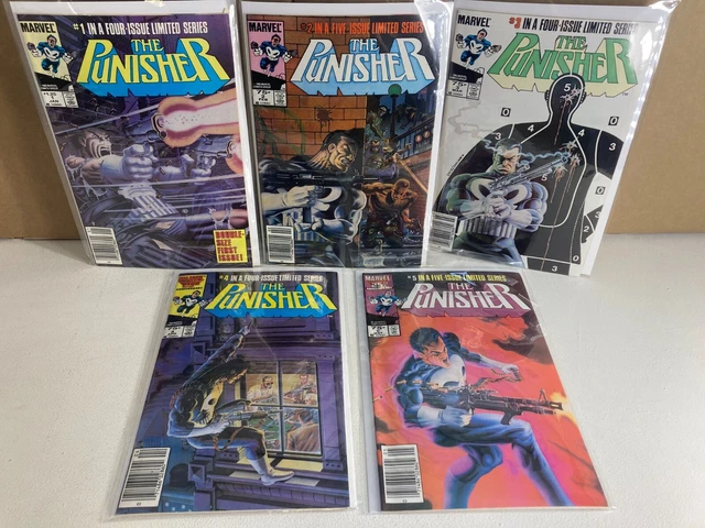 Punisher Limited Series 1-5 COMPLETE SET Sharp! 1986 Marvel Comics (s 13429)