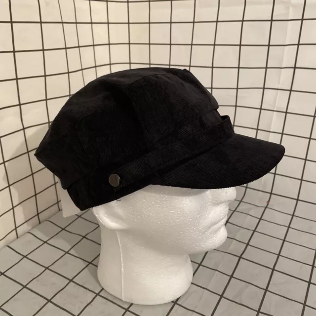 BNWT*New Look*Black Baker Boy Hat/Cap*Cord Style*Autumn/Winter*One Size*