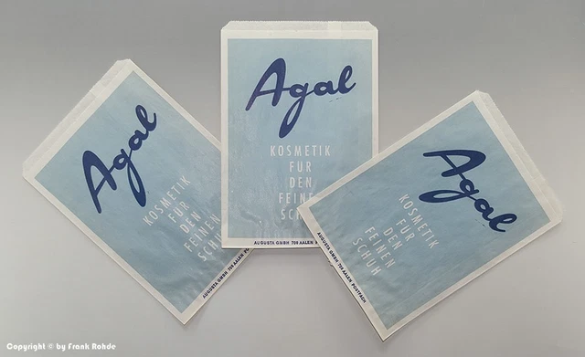 3 Tüten Agal aus SCHUSTER-LADEN um 1950