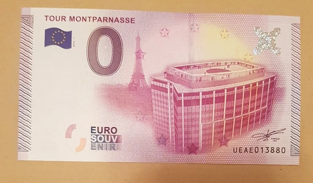 billet touristique souvenir 0 euro 2015 - Euro schein  - PARIS tour Montparnasse