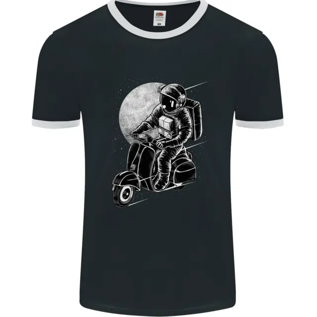 Astro Scooter Spaceman Biker Motorcyle MOD Mens Ringer T-Shirt FotL