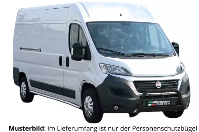 Edelstahl Frontbügel SCHWARZ für FIAT DUCATO Maxi & Camper ab 2014 mit Gutachten 2