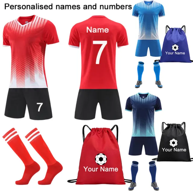 23/24 Boy Girls Kids Mens Football Kits Training Suit Sportswear Shirt Custom