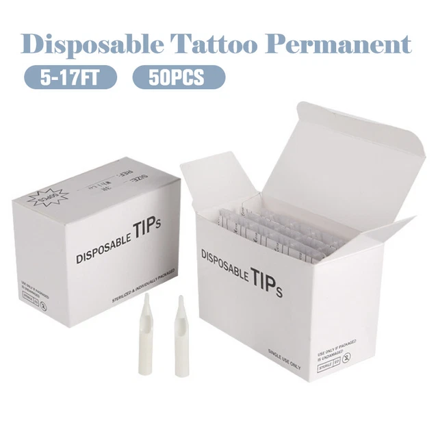 50 un. agujas de maquillaje permanente desechables gorras de tatuaje agujas para tatuaje de cejas y