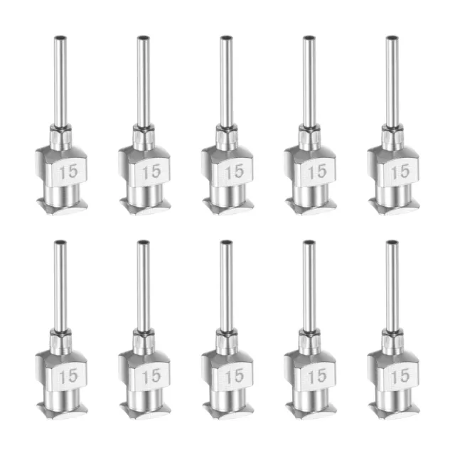 10pcs 17G Inox Acier Distribution Aiguille 1/2" Colle Aiguille Tube Emoussé