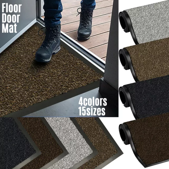 Non-Slip Kitchen Floor Door Mat Large Heavy Duty Rugs Dirt Trapper Barrier Mats