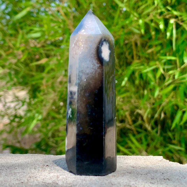 97GLapis lazuli quartz crystal obeliskpoint wand aura healing 3