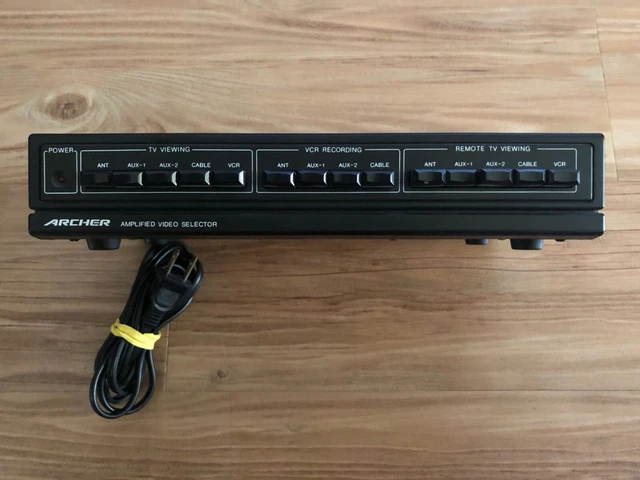 Archer Amplified Video Selector - Model 15-2100 - Coaxial Cable Switch, Powered