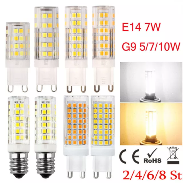 G9 E14 5W 7W 10W Dimmbar LED SMD Birne LichterMaisbirnen Glühlampe Lampe 220V DE