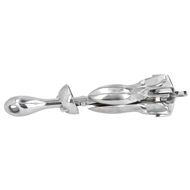3.3lbs Foldable Grapnel Anchor Stainless Steel Hardware For Marine Boat Yacht Di