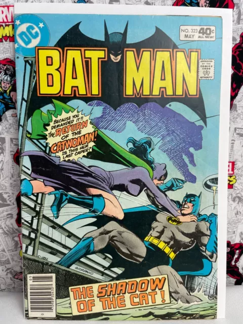 Batman #323 - DC 1980 - 2nd Tim Fox. Catwoman app .5 MISSING ADS
