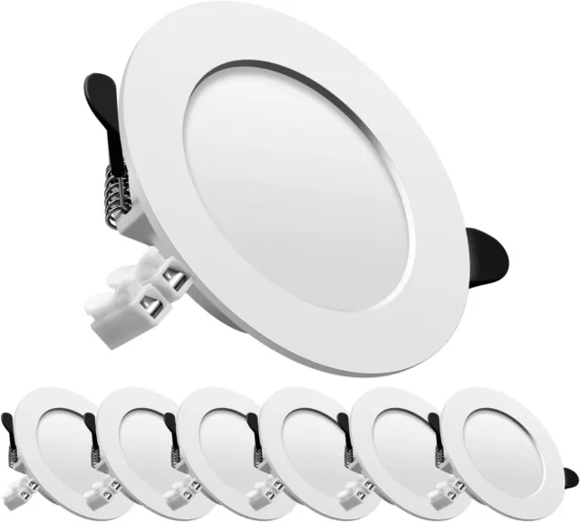 LED spot encastré, extra plat, diamètre 75mm lampe plafonnier plat rond,7W 6000K