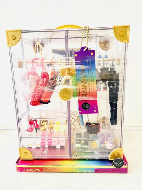 Rainbow High Doll Deluxe Portable Fashion Closet with Accessories Wardrobe NEW