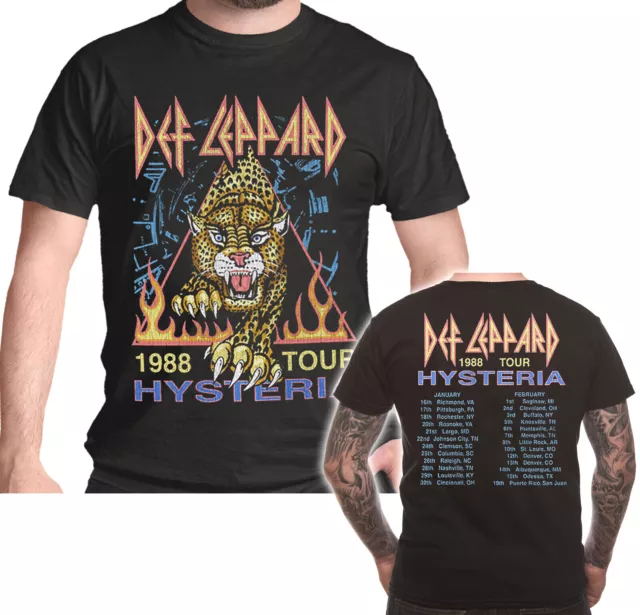 Def Leppard T Shirt Hysteria '88 Official Rock Album Tour Licensed Tee S-2XL New