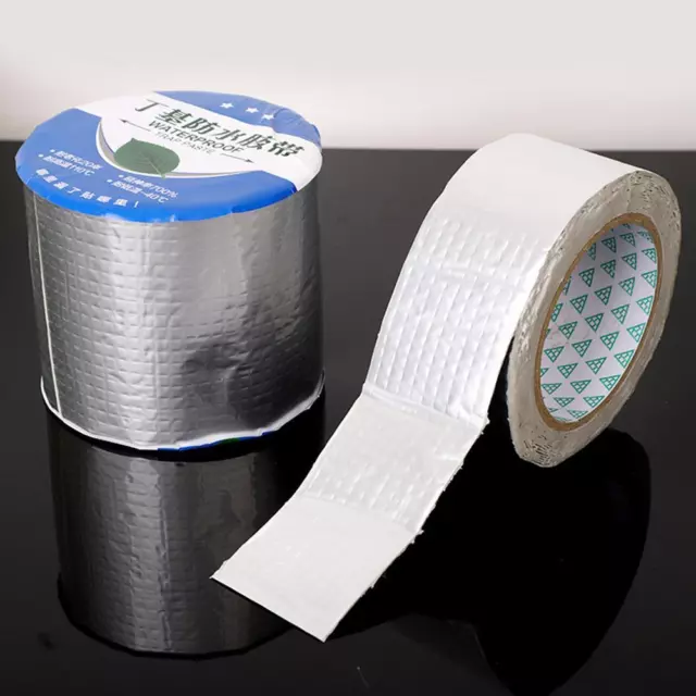 Butyl Waterproof Tape Aluminum Foil Sealing Self Adhesive Tape 5/10m S0T0 2