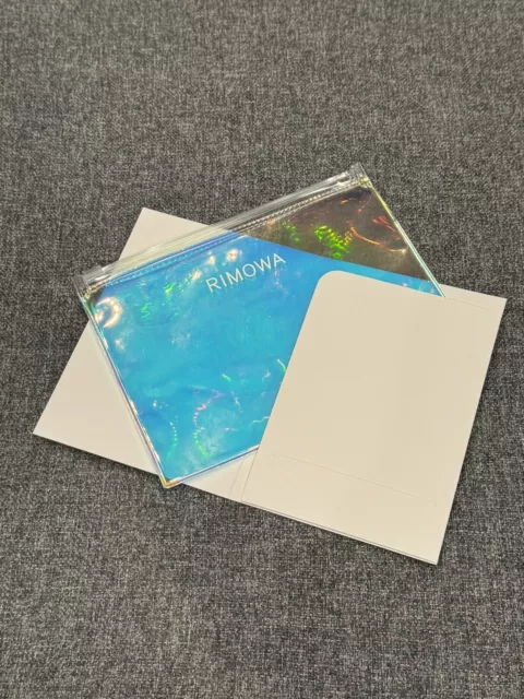 Rimowa Translucent Gift Pouch Envelope Zip Close Passport Bag Travel Rainbow NEW 3