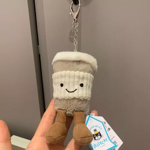 JELLY CAT AMUSEABLE Coffee-To-Go Bag Charm Plush with Free Dust Bag ...