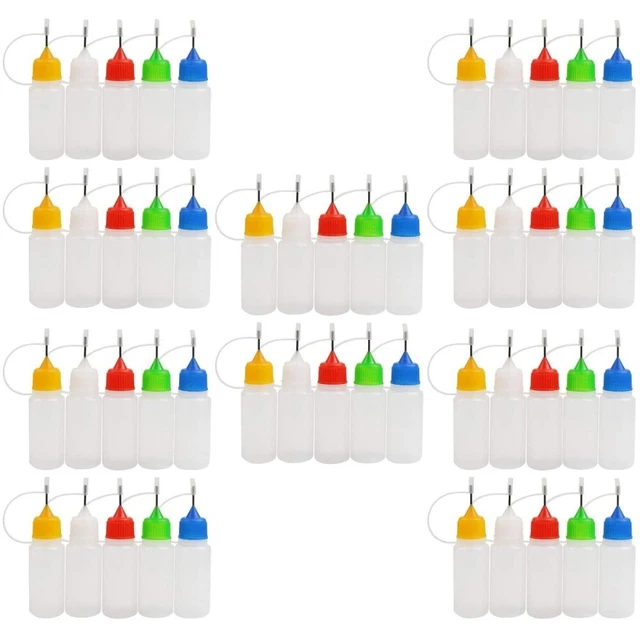 50 Pcs Needle Applicator Bottle Squeeze Dropper Bottle Mutitool Squeeze Bottle