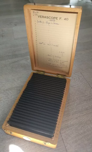 Rare Verascope F 40 Stereoscope 24 Views Colors Gg.verdon, Mount St Michel 1957