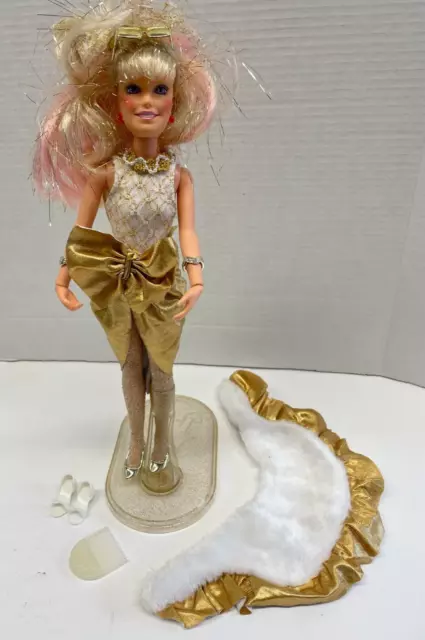 1985 Jem &The Holograms Glitter & Gold Jem/Jerrica Doll Hasbro Working