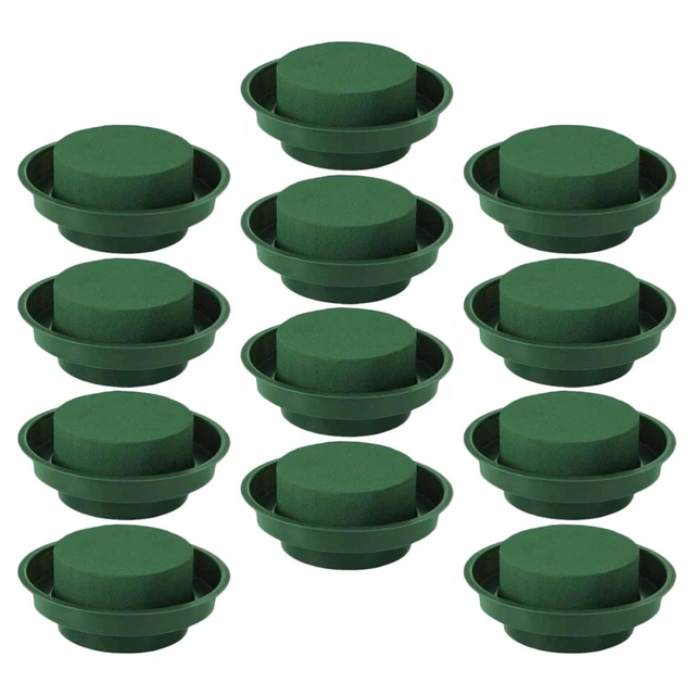 12 Pcs Mousse De Fleur Bol D'argile Trucs Verts Brique De Mousse