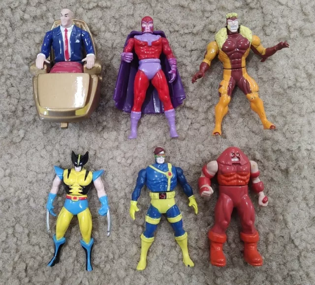 Marvel ToyBiz Die Cast Metal Mini Figures Lot Of 6 Vintage X-Men Avengers 1994
