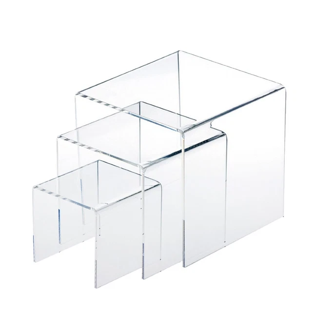Square Transparent Acrylic Display For Shelf Showcase Jewelry Makeup Holders New