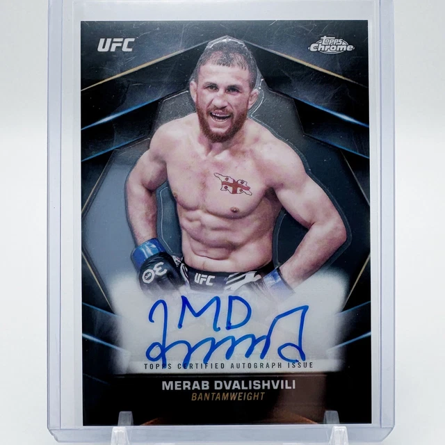 2024 TOPPS CHROME UFC CVAMDV Merab Dvalishvili Certified Veteran Auto