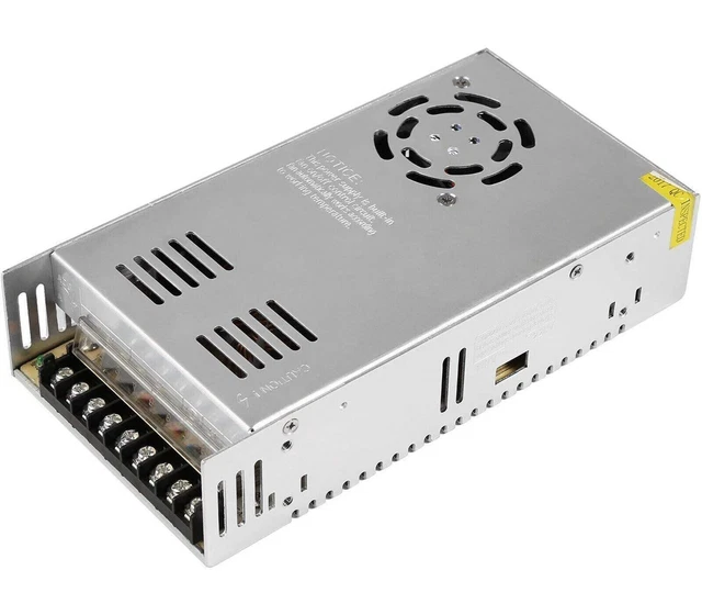 ALIMENTATORE METALLICO STABILIZZATO SWITCHING CON TRIMMER 220V-12V 10A - Foto 3