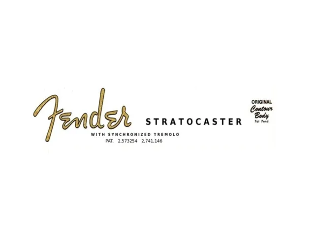 Fender Stratocaster Guitar Decal Headstock Restoration Waterslide Decal Logo 1g