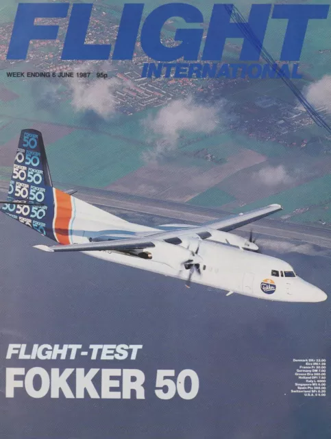 Flight International (6 Jun 1987) Fokker 50 Cutaway, Falklands Do-228, Seastar