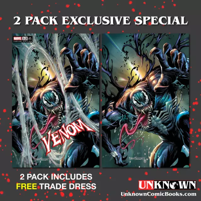 2 Pack **Free Trade Dress** Venom #12 Unknown Comics Tyler Kirkham Exclusive Var