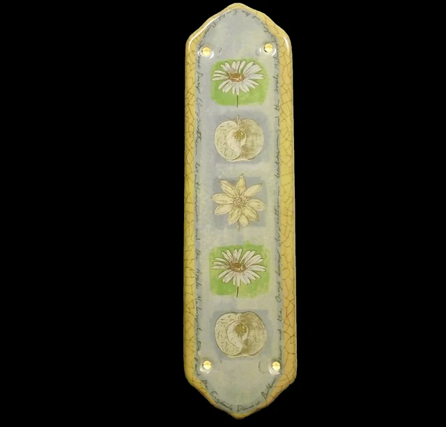 1 x White Porcelain Door Finger Plates Push plates Springtime Design