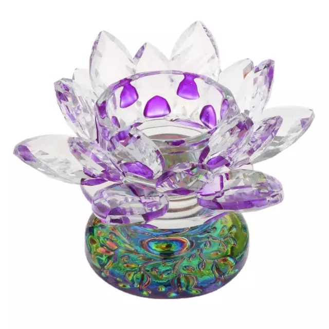 Tealight Candle Lotus Flower Candle Holders Feng Shui Stand Candlesticks Crystal