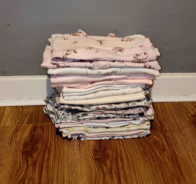 #25 Huge Bundle of Baby Girls Nightwear Age 18-24 Months   Sleepsuits Vests Pjs