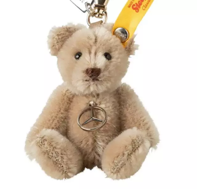 Steiff Mercedes Benz Key Ring Teddy Bear Cafe au Lait