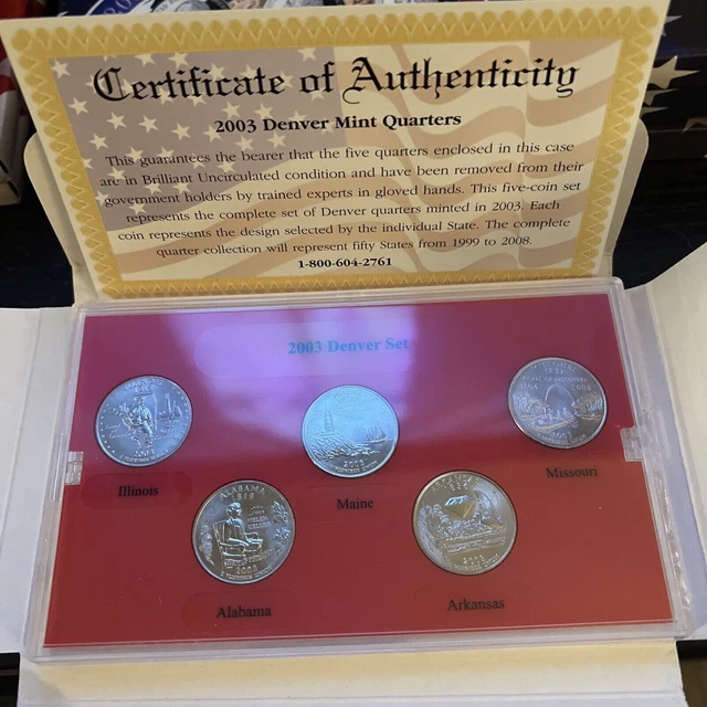 1999-2005 Box set, U.S. Mint coin Sets new in box with COA (35 coins total)