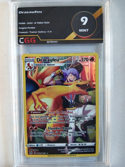 CARTE POKÉMON DRACAUFEU FA TG03/TG30 EB11 Origine Perdu Fr PCA 9 - NEUF