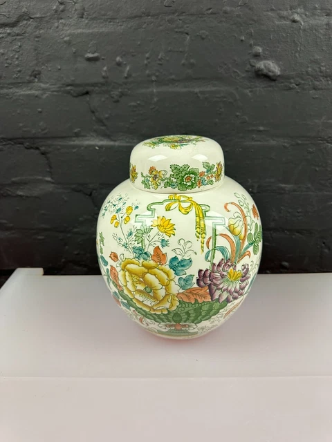 Strathmore Pattern MASONS IRONSTONE STRATHMORE Pattern Large Ginger Jar 9