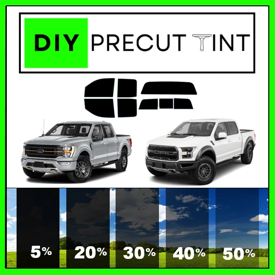 ALPINE CERAMIC PRECUT WINDOW TINT KIT FOR FORD F-250 EXT 97.5-99.5 FRONT DOORS