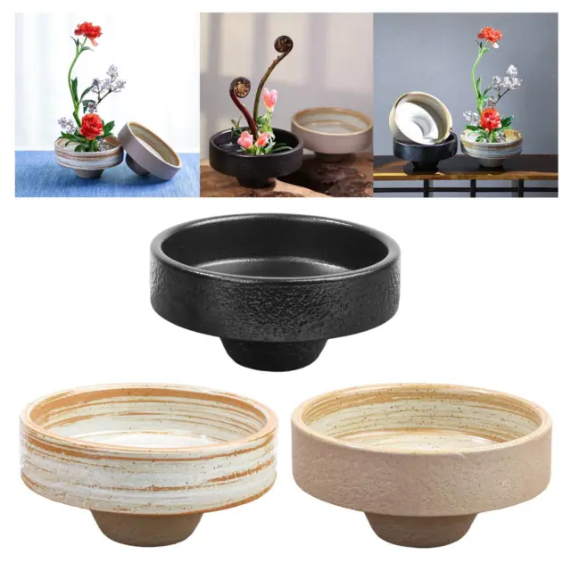 Ceramic Ikebana Bowl Centerpiece Flower Arranging Supplies Japanese Ikebana Vase