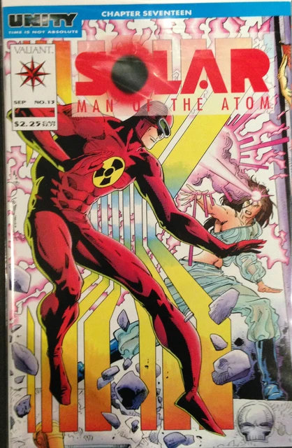 Solar Man of the Atom #13 VF+/ NM- 1st Print Free UK P&P Valiant Comics