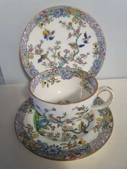 Antique Minton China Trio Cup Saucer And Plate Bird Pattern N919